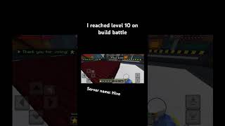 I reached level 10 on build battle