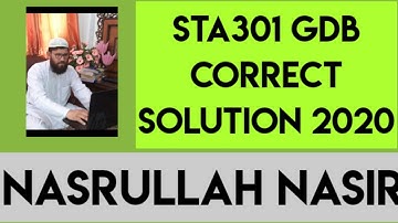 STA301 GDB solution 2020