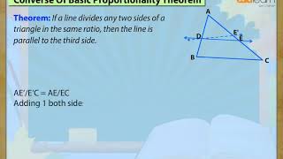 Converse Of Basic Proportionality Theorem