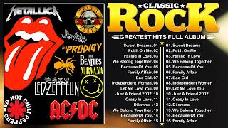 Top 100 Classic Rock Songs Of 80s 90s - Bon Jovi, Aerosmith, Queen, Guns N' Roses, Metallica, Queen
