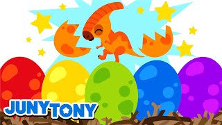 Colorful Dinosaur Eggs | Color Songs for Kids | Dinosaur Songs | Preschool Songs | JunyTony