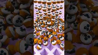 Mini Tart Comes To Fall In😱 Holes #3danimation #physics #satisfying#loop