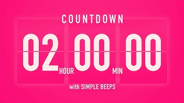 2 Hour Countdown Timer 💓 Flip Clock with Vibration Beeps