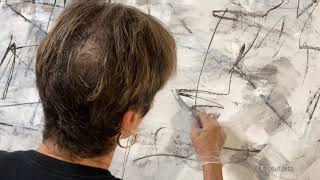 Julie Schumer Demonstrates How To Create Depth In Abstract Painting Using Flux and Obliteration