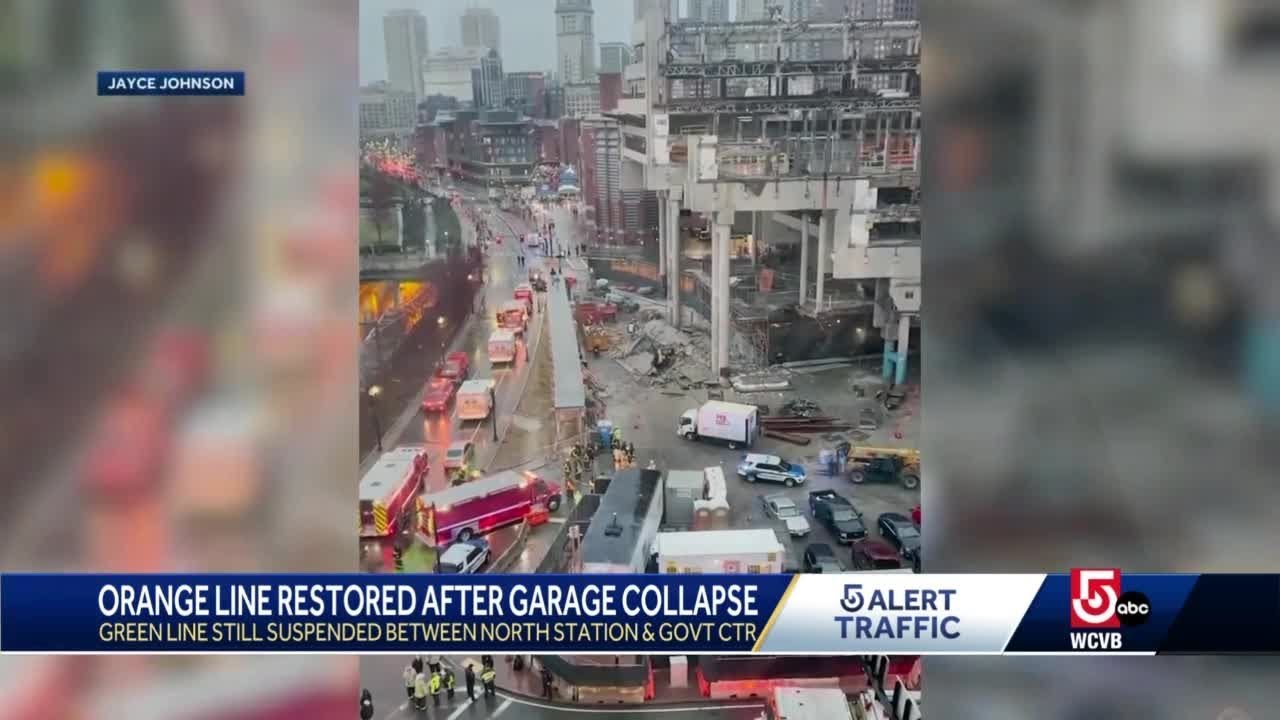 Service resumes on Orange Line after garage collapse