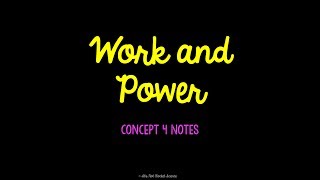 (OLD) Unit 3 Energy Work and Power Notes