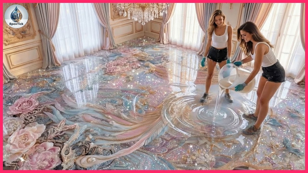 Top 6 Luxurious Epoxy Floors Featuring Resin Pours with Gold Bars, Stone, Wood and 3D Design