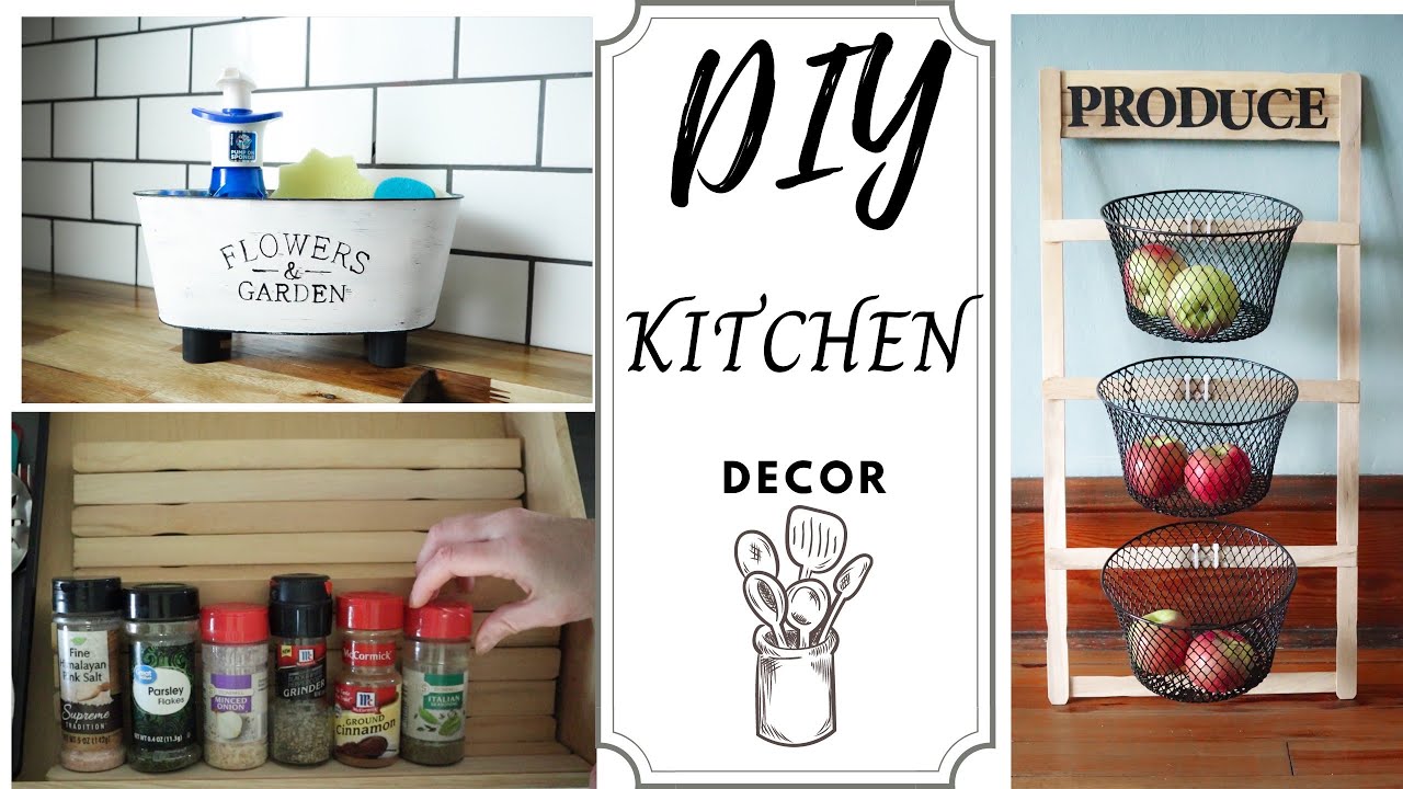 DIY KITCHEN DECOR (Cheap and functional!) - YouTube