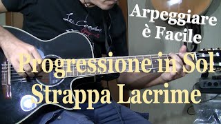 Chitarra - Una progressione in sol strappa lacrime - Arpeggiare è facile