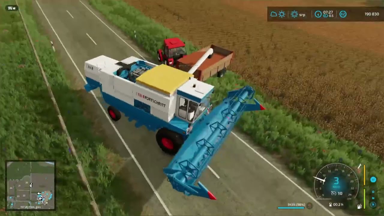 Farming simulator 22 staré stroje #42 sklizeň ciroku