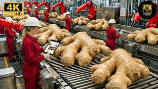 Inside a Giant Ginger Factory: The Terrifying Milling to Powder (Full Process)