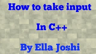Cin function