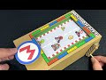 [ Slip on Banana ] DIY Car Racing Game with Cardboard. How to make Mario Kart. Tutorial.