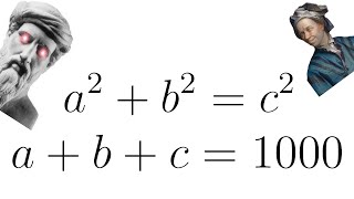 Finding a BEAUTIFUL Pythagorean triplet that ADDS UP to 1000!!