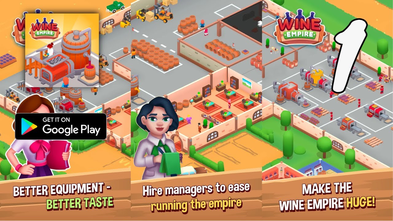 Wine Factory Idle Tycoon Game Gameplay Walkthrough Part 1 (Android)