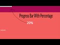 How To Make Progress Bar With Percentage Using HTML CSS JS | Creative  Progress Bar With Percentage