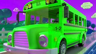 [5 MINUTES LOOP] Wheels on the Bus - Transforming into Lego 122 Seconds || Crocomix Kids TV