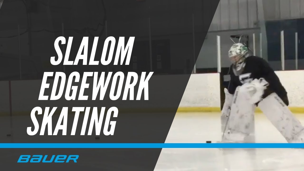 Goalie Skating EdgeWork Slalom Drill (Bauer Development Series) YouTube