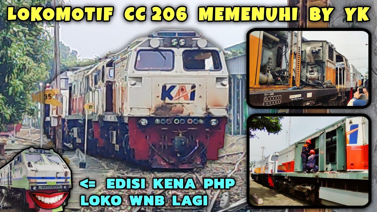 BALAI YASA YOGYAKARTA DIPENUHI LOKOMOTIF CC 206 !? LAGI - LAGI KENA PHP LOKOMOTIF WNB CC 2030203 SDT