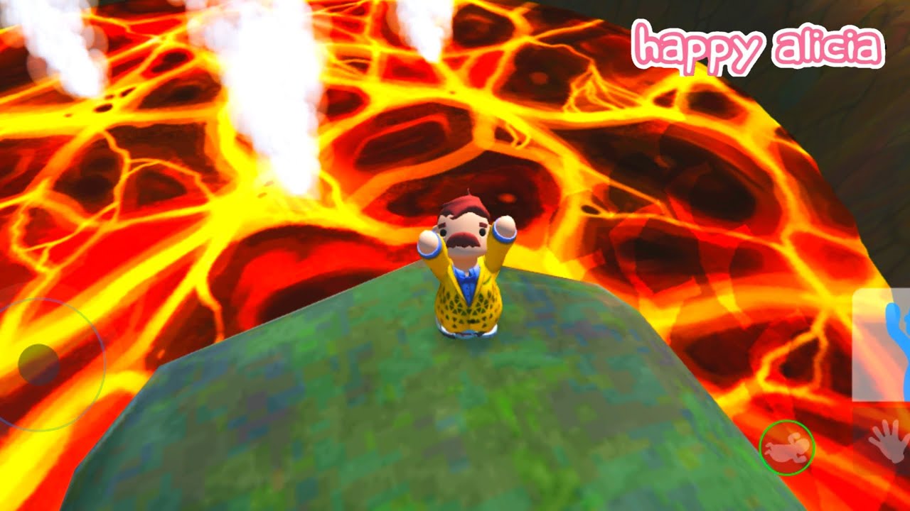 Pak Endut Masuk Lava Raksasa Kekuatan Sepatu Lompat Terbang 😂| Game Happy Alicia