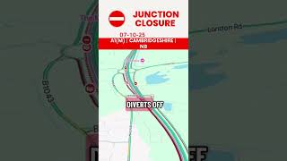 A1M COLLISION ⚠️ | NB JUNCTION CLOSED ⛔ | CAMBRIDGESHIRE #uk #road #closure #rtc #traffic #alert