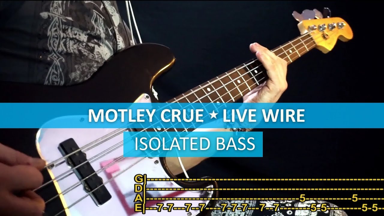 [isolated bass] Motley Crue - Live Wire / bass cover / playalong with