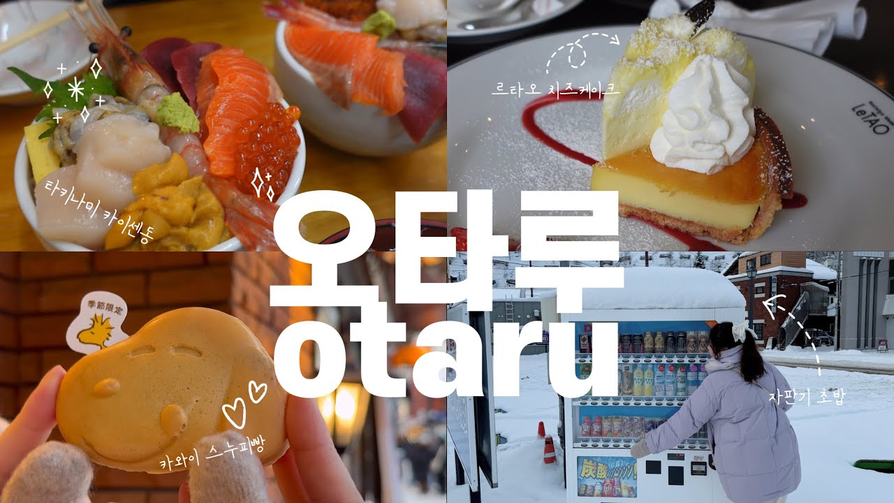 오타루 당일치기 여행 | 삼각시장 타키나미 카이센동🦀 르타오 치즈케이크🍰🍦