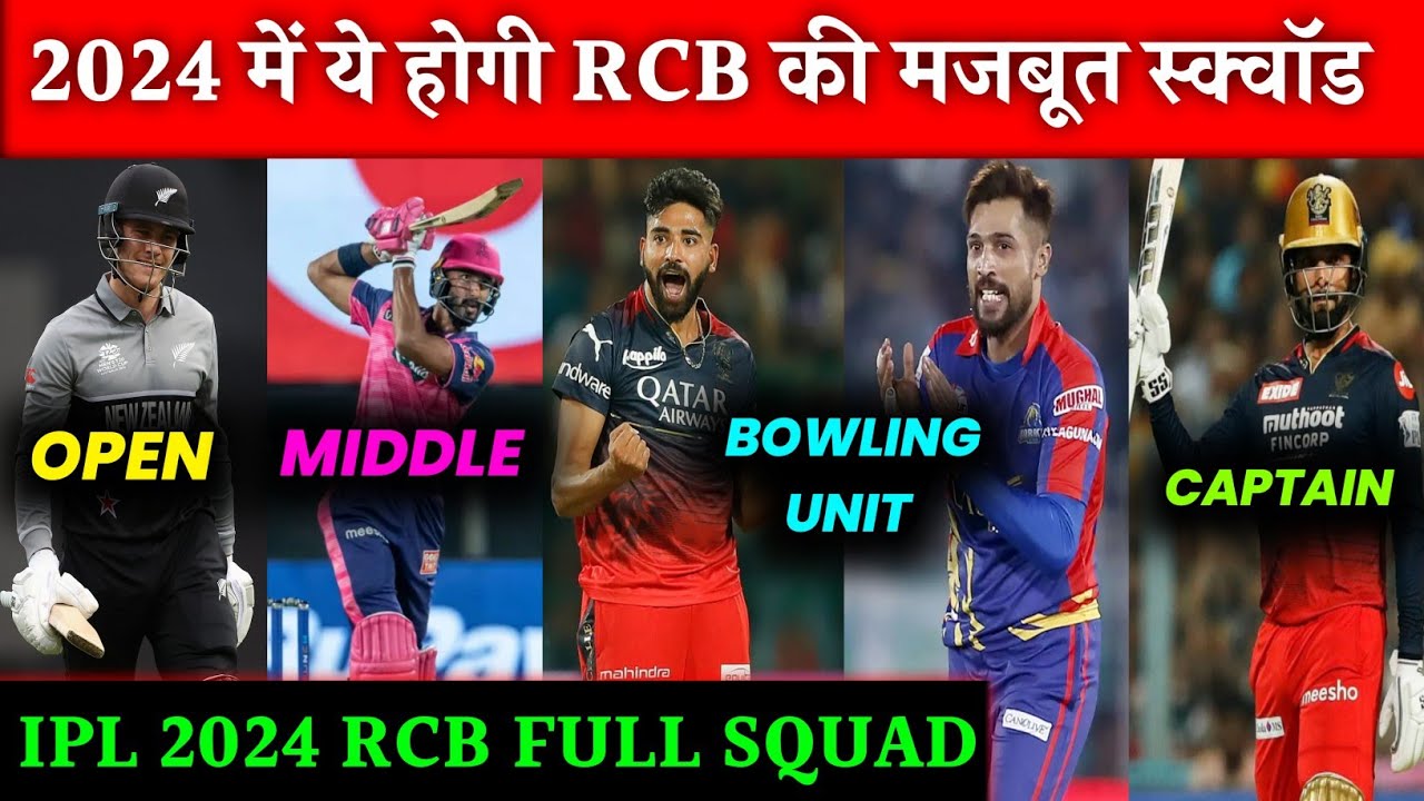 IPL 2024 : RCB Probable Squad 2024  || rcb new squad || rcb target players || rcb 2024 || ipl 2024