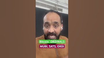 Bitcoin Ordinals (BRC 20): MUBI (MultiBit), ORDI, SATS, RATS are trending #shorts