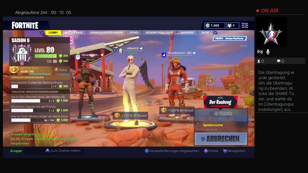 Fortnite SQUAD - LIVE - YouTube