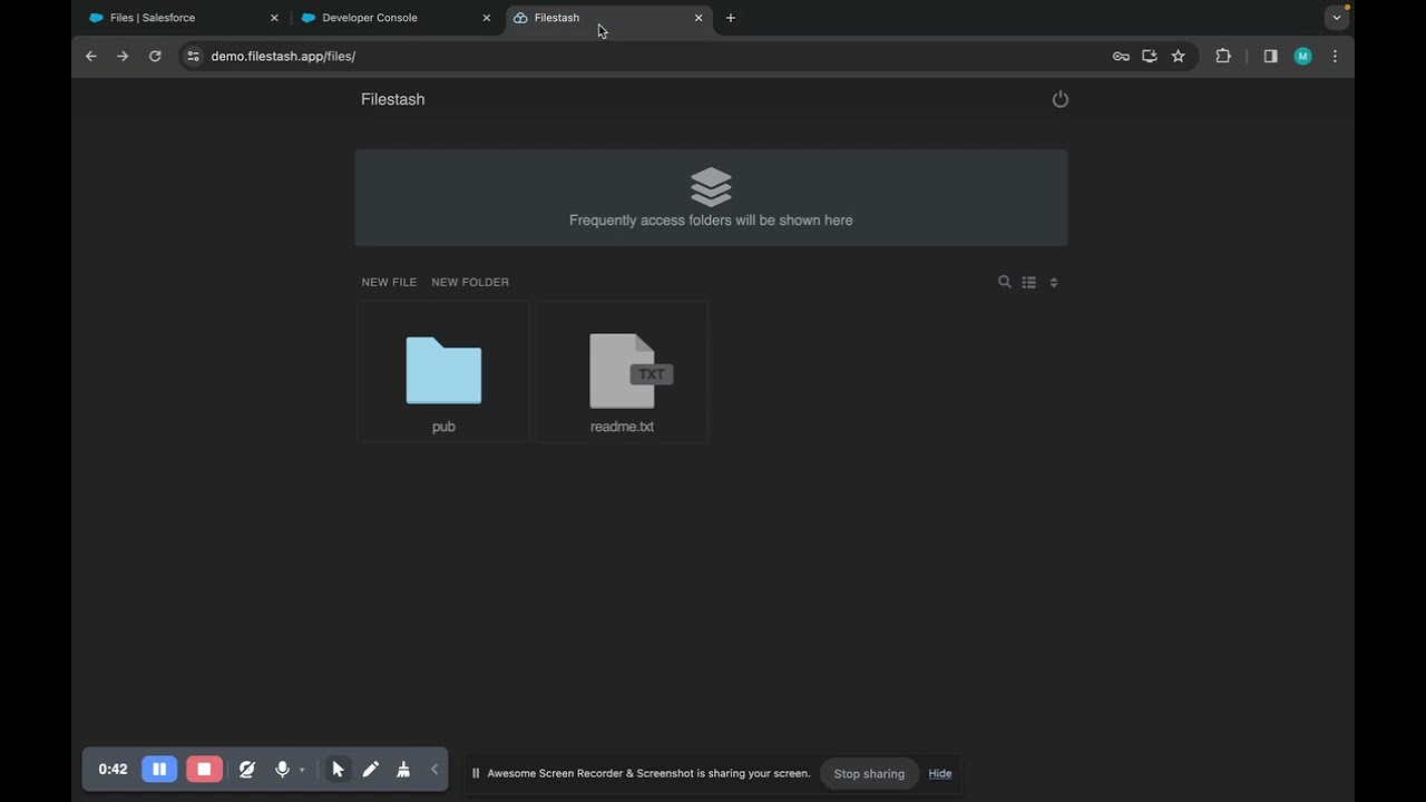 Demo of FTP integration with salesforce