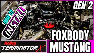We Install HOLLEY TERMINATOR X On a TURBO 363 Stroker Fox Body Mustang