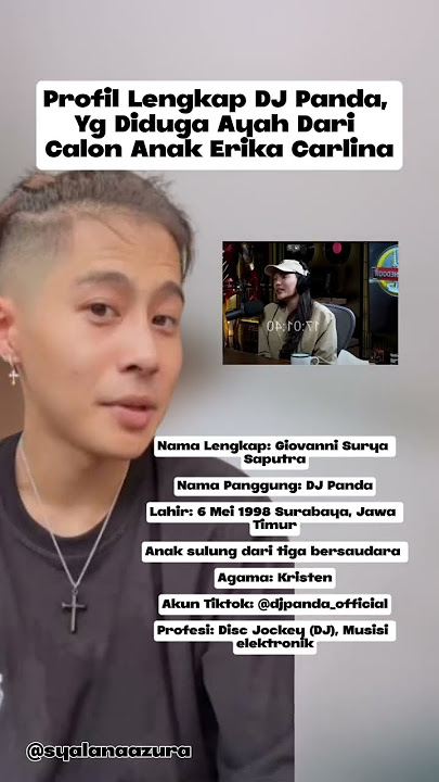 Profil Lengkap DJ Panda, Yg Diduga Ayah Dari Calon Anak Erika Carlina #trending #music #artis #a