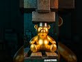 Hydraulic press vs Golden Taddy #blender3d #blender #asmr #hydraulicpress