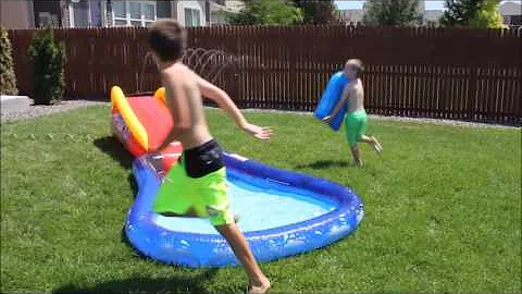 Banzai Wave Crasher Surf Water Slide COOL Review 2016 #FunYourself