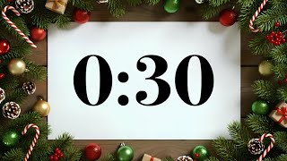 30 Second Christmas Music Timer 🎄 Jolly Jazz Carols (No Lyrics) | Holiday Countdown, Classroom Focus