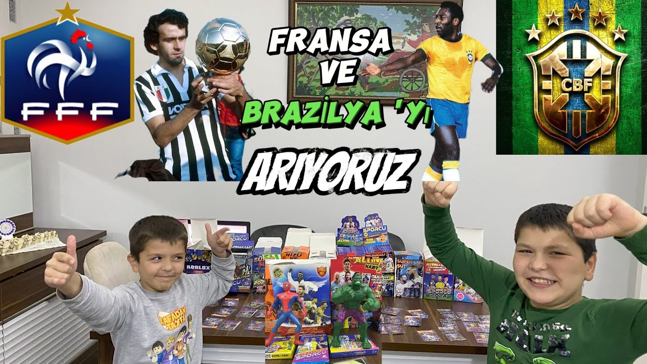 Sporcu Kartların da FRANSA ve BRAZİLYA 'yı ARIYORUZ. Bulan Kazanır. 13 KUTU dan YİNE EFSANE KARTLAR