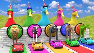 Long Slide Game With Cow Elephant Gorilla Hippopotamus Tiger 3d Animal Game Funny 3d Animals screenshot 1