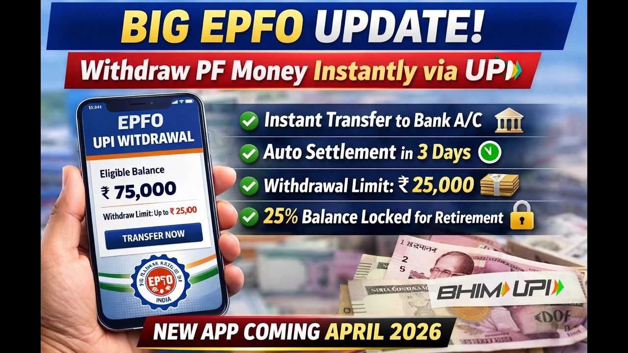 Big PF Withdrawal Update  Instant UPI Transfers via EPFO