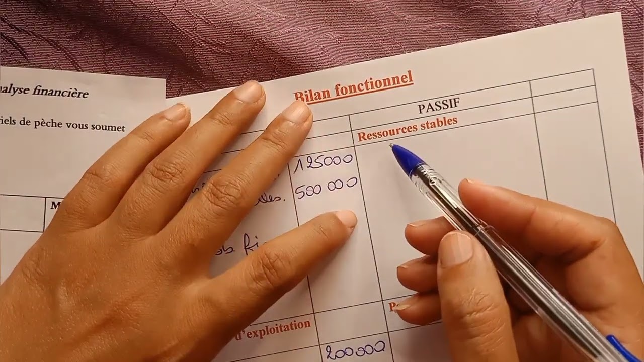 fiche de TD 3, partie 1/2, bilan fonctionnel