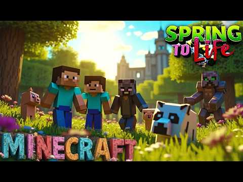 Minecraft spring to life 🌻 Beautiful world 🌏 #minecraft #Springoflife ...