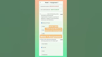 Smart Grid: Basics to Advanced Technologies  Week1 2025   #smartgrid #nptelcoursesolution #shorts