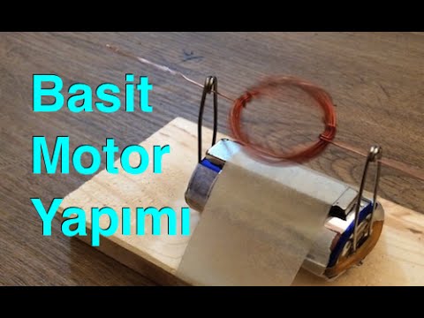 Basit Elektrik Motoru yapımı - 2 , simple electric motor
