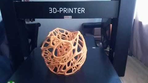 3D Printed Cellular Lamp Timelapse