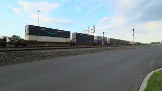 CSX intermodal moving and stopping at DeWitt part 2
