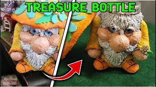 Please watch this DIY video if you want to make a Cute DIY, Garden Gnome Treasure bottle .