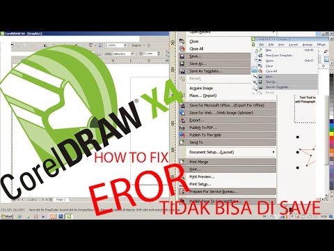 Mengatasi corel x4 tidak bisa di save,export,print dll link download di bawah