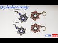 Star beaded earrings/Diy bead earrings/how to make jewelry/beaded earrings