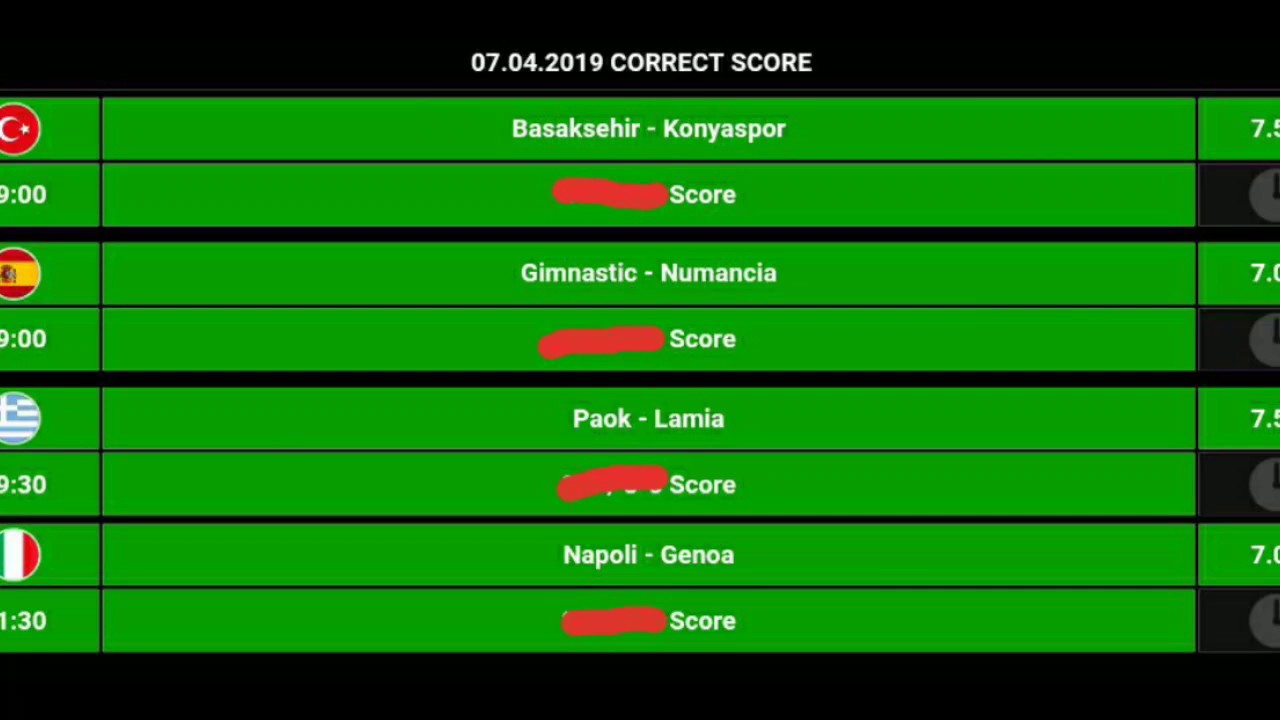 FREE HT/FT AND CORRECT SCORE TIPS 07.05.2019