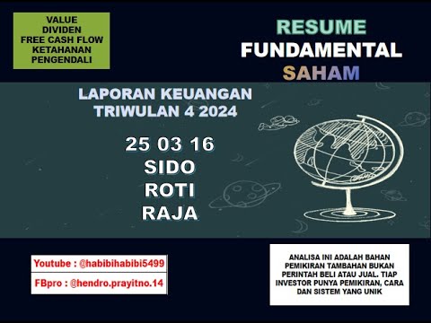 SIDO ROTI RAJA RESUME FUNDAMENTAL SAHAM TRWULAN IV TAHUN 2025